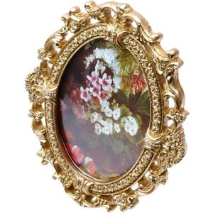 Bitray Vintage Oval Photo Frame, 8-Inch X 6-Inch, Elegant Antique Golden for Wall Hanging or Tabletop Display, Home Decor