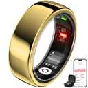 Smart Ring Health Tracker for Heart Rate & Sleep Monitoring
 Size 7