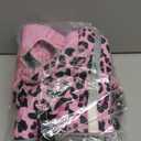 FUAMEY Dog Coat for Large Dogs,Waterproof Dog Winter Jacket with Harness Built in Puppy Cold Weather Coats Reflective Pet Vest with Zipper Warm Fleece Dogs Snowsuit Windproof Pink Leopard L (L(chest:24in))