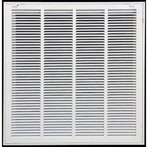 HVAC Premium 26 x 26 Duct Opening Steel Return Air Filter Grille, for 1-inch Filter, Removable Door, Flat Stamped HVAC Vent Cover Grille