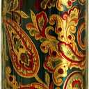 Indian Art Villa copper water bottle, Paisley Design, Green, Perfect for Birthday and Special Occasion Gift, Volume- 30 Oz (30.4 Ounces)