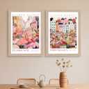 Framed Flower Market Canvas Wall Art 2Pcs Vintage Floral Decor 24x16 Inch