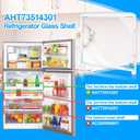 UPGRADED AHT73514301 Glass Shelf Compatible with LG Refrigerator Glass Shelf PS7788910 Kenmore LG Refrigerator Shelf Replacement LTCS20030S LTCS20020S LTCS20220B LTCS20020W LTCS20220S LG Fridge Shelf
