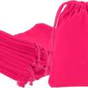 PATIKIL Velvet Gift Bags, 20 Pack 4 x 4.8 Inch Velvet Drawstring Jewelry Pouches Mini Gift Packaging Bag for Wedding Favor Party Birthday Festivals, Rose Red