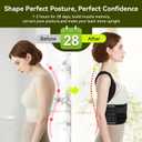 Posture Corrector for Women & Men, Breathable Full Back Brace Support for Hunchback, Adjustable Invisible Shoulder Straightener for Upper & Lower Back Pain Relief, Daily Wear for Office & Home,  Medium (Waist 30.70"-37.79")