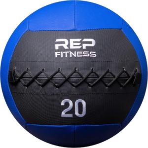 REP Weighted Slam Balls for Home Gym Fitness | Soft Textured Medicine Ball Sizes | Heavy Sand-Filled Workout Weights for Strength, Core Training, Crossfit, Conditioning & Slam Ball Exercises, 20 lb Blue