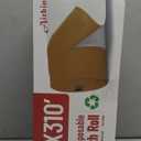 Plastic Table Cloth, 310 Ft X 54 In Disposable Tablecloth White Gold Tablecloth PEVA Premium Plastic Table Cloth Disposable with Any Cut Sliding Cutters for Picnics, Parties, Birthdays, Weddings