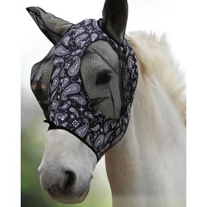 Harrison Howard Super Comfort Stretchy Fly Mask Large Eye Space with UV Protection Soft on Skin with Breathability Paisley Wave Full (Large)