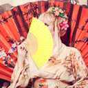 2 x GLEAVI Fabric Folding Fan 6Pcs Set Chinese Style Silk Cloth Hand Fans for Women Lightweight Decorative Hand Fans for Summer Weddings Parties Home Decor 15X8 Inches