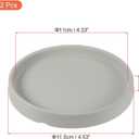 PATIKIL Plant Pot Saucers 4.5 Inch, 2 Pack Ceramic Round Flower Drip Tray for Indoor Outdoor, Gray
