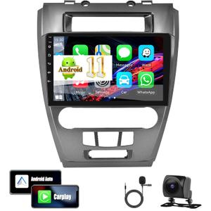 for ford fusion 2010 2011 2012 with Wireless Apple Carplay Android Auto Android 11 Car Stereo Radio 10.1 Touch Screen Bluetooth Car Radio with GPS Navigation HiFi WiFi FM/RDS AHD Backup Camera 1+32GB