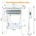 BWOGUE 2 in 1 Portable Dog Bath Tub Elevated Collapsible Dog Bathtub Washing Station with Drainage Hole for Bathing, Shower and Grooming, Pet Tub for Puppy Small Medium Dogs Indoor and Outdoor