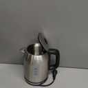 Amazon Basics Electric Kettle, Tea Kettle & Water Boiler with Auto Shut-Off, Boil Dry Protection, Strix Thermostat, BPA-Free, 1500W, 1.1Qt (1L), Stainless Steel, New Model, Black & Silver