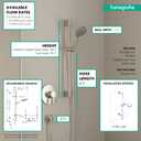 hansgrohe Vernis Blend 3-Spray Handshower with Slide Bar and Hose, Rain, IntenseRain, Handheld Shower Head System in Chrome, 04971000
