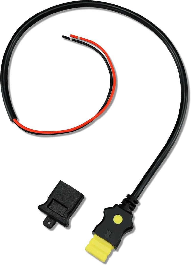 1903017 Downrigger Battery End Cable Fit for Cannon Electric Downriggers 2008-up 3-Foot 12V Power Cord Rated 30 Amp Battery End Cable Downrigger Accessory with Anti-Corrosion End Cap