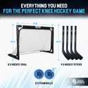 Premier Sports - Mini Hockey Set Complete 4-Player Indoor Kit with (2) Mini Goals, (4) Mini Sticks, and (2) Foam Balls