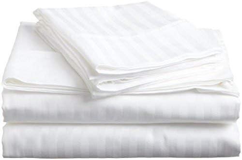 Rajlinen Boating Sheet Set-Specially Designed for Universal -AFT-Berth – Head 90”, Length 60”, Foot 75” (White Stripe)