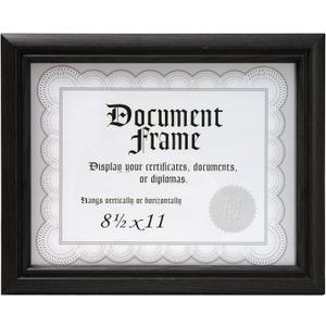 Malden International Designs Home Profiles Black Document Frame, 8.5x11, Black