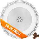 CalPalmy 12.75" Microwave Turntables Compatible with Whirlpool, Kenmore, LG, GE, Sears 12-3/4" Microwave Glass Plate, Replaces Microwave Glass Turntable of 1B71961F/507049/WB49X10074/1B71961H