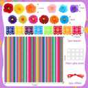 TaoBary 15 Pcs Mexican Party Decorations Set Tissue Paper Flowers 71 x 43 in Mexican Fiesta Color Stripes Backdrop Papel Picado Banner Mexican Fiesta Flower for Cinco De Mayo Party(Fresh Stripe)