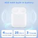 Replacement Wireless Charging Case for AirPods 1st/2nd Charging Case, AirPods 1 Charging Case Only with Bluetooth Pairing Sync Button, Compatible with A1938/A1602, No Earbuds AirPods 2 Charger Case