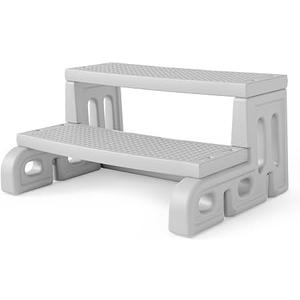 VINGLI Hot Tub Steps, 2-Step Spa Ladder -Gray&White
2-step ladder with non-slip treads for hot tubs and spas, design for indoor or outdoor use steps, easy to move and store