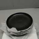 BonNoces 6 Inches Small Appetizer Plates Matte Porcelain, Elegant Mini Size Round Serving Plates for Dessert, Salad, Snacks, Set of 6 (Black)