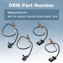 4PCS O2 Oxygen Sensor Upstream and Downstream Compatible with Chevy GMC Silverado 1500 C/K1500 Tahoe 1996 1997 1998 1999 2000 2001 Replacement for 9617178 234-4012 234-4018 SG454 SG236 13474