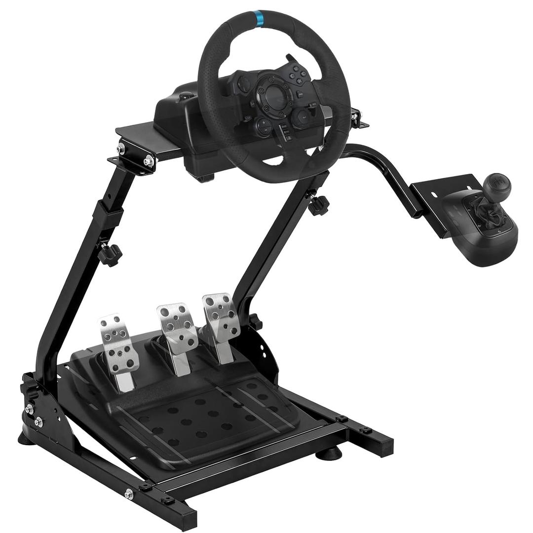 BLENNACY Racing Wheel Stand, Adjustable Steering Wheel Stand, Foldable Steering Wheel Stand Compatible with Logitech G920 G29 G27 G25, Racing Stand Steering Wheel and Pedals Not Included