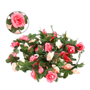 JTWEEN 8.2 FT Artificial Flowers Rose Vine, Fake Rose Vine Flowers Plants Home Hotel Office Wedding Party Garden Decoration Craft Art pink