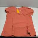 Women's Summer Tops Petal Short Sleeve V Neck Blouses Dressy Casual Fitted Cute Solid Shirts 2025 Size Medium, Bronze 