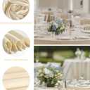 BESTVIP 6 Pack 120" Ivory Round Tablecloths | Fits 48"-78" Tables | Polyester Washable Fabric for Wedding, Party, Buffets,Banquet, Restaurant