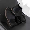 Vostey Chelsea Boots Men Casual Dress Boots Black Ankle Classic Slip on Boots for Men (10)