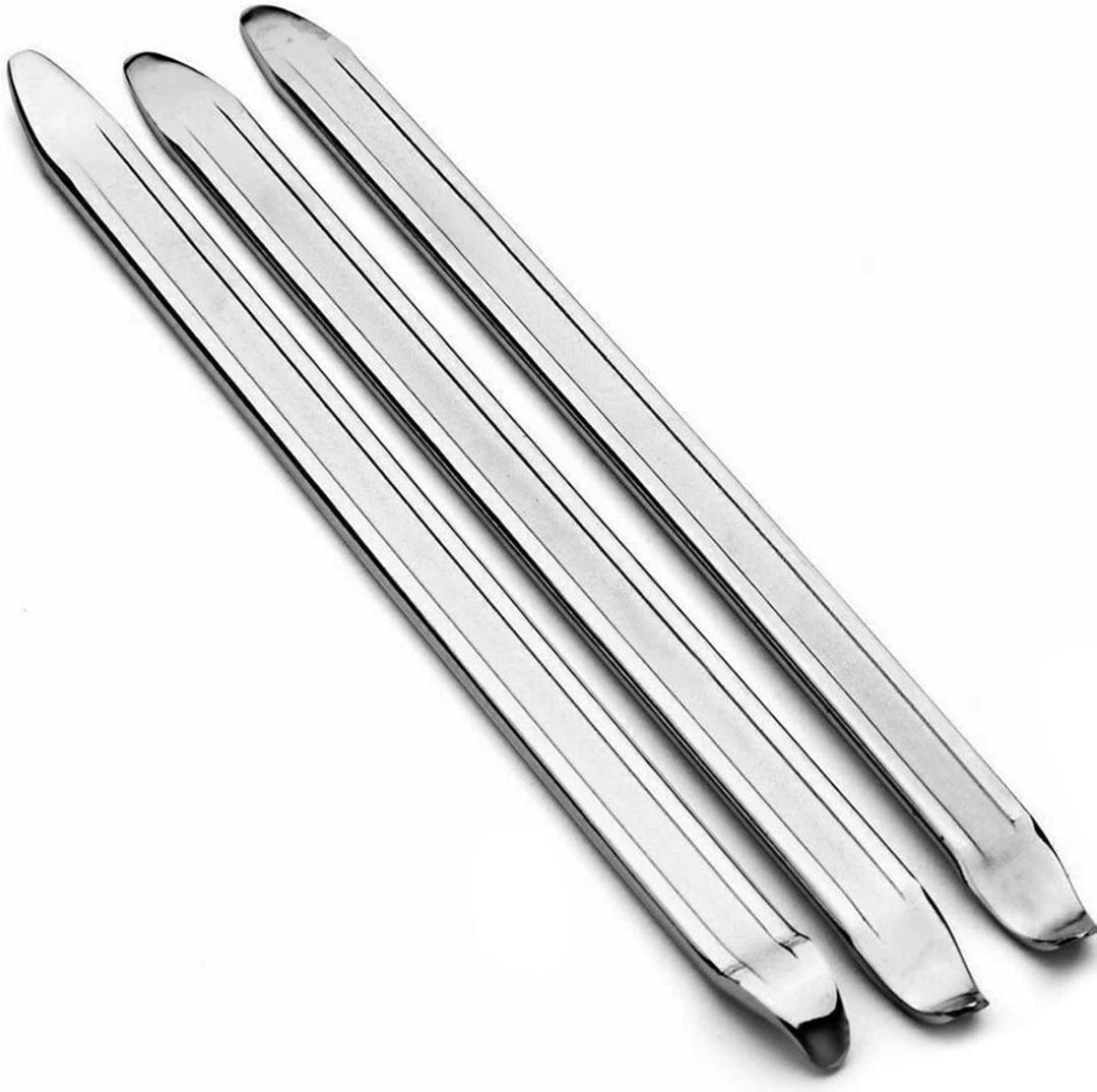 Bike Tire Levers - Motorcycle Tire Spoons Iron Set Dirt Bike Tire Changing Tools 10" Lengthen Premium Stainless Steel Repair Tube for Motorcycles Electric Bicycles Mountain Dirtbike (silver-3pcs)