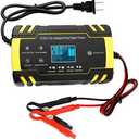 Automatic Smart Battery Charger 12V/24V | Pulse Repair Charger with LCD Display | Intelligent Mode Overvoltage Protection Temperature Monitoring for Car, Truck, Motorcycle, Boat, SUV, ATV