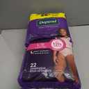 Depend Night Defense Adult Diapers, Incontinence & Postpartum Bladder Leak Underwear for Women, Disposable, Overnight, Large, Blush, 22 Count