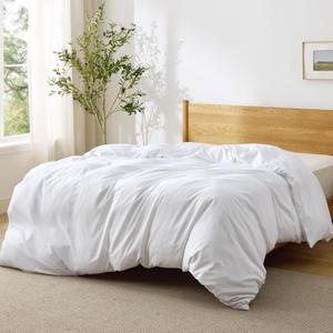 Bedsure Duvet Cover Oversized King Size - Only Includes 1 Duvet Cover (120"x98"), Hotel Luxury Soft Double Brushed All Season Bedding, Zipper Closure, White (No Comforter, No Pillow Shams)