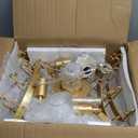 Modern Gold Crystal Fandelier Ceiling Fans with Lights and Remote,Chandelier Fan for Girl's Bedroom,Living Room