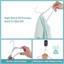 Tonswachic 14 Inch Velvet Kids Hangers -50 Pack Durable & Non-Slip Closet Organizers for Big Kids & School-Age Children, 0.2" Ultra Slim Space-Saving Design with 10 Hanger Clips - White