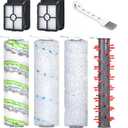 4 Brush Rolls and 2 HEPA Filters Replacement Parts Compatible with Bissell CrossWave 2554 2554A 2590 2593 2596 and HydroSteam 35151 3515 35152 3513 3518 Cordless Wet Dry Vac