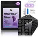 PRO UV Jelly Nail Adhesive Tabs Glue Stickers (288pcs), 32X Stronger Adhesion Waterproof Super Sticky Long Lasting Large UV Nail Glue for Press On Nails, 12 Size Easy Remove