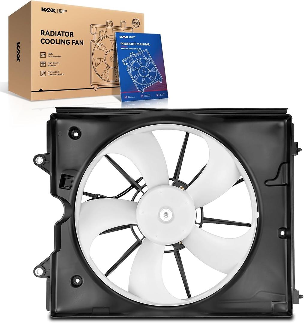KAX Engine Radiator Cooling Fan, Compatible with 2011-2017 Odyssey, Replace # 76236, 2811695, 6010300, 420159, FA70870, 621510