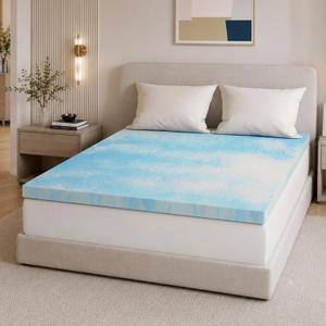 Novilla Full Mattress Topper, 2 Inch Cooling Gel Infused Memory Foam Topper, Slow Rebound Pressure Relief Foam, CertiPUR-US Certified, RV & Sofa Bed