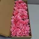 20 Pcs Fake Silk Gerbera Daisy Artificial Flowers with Stems Faux Daisies Flower Bulk for DIY Art Crafts Home Wedding Party Vase Centerpieces Tables Garland Wreath Decoration (Pink)