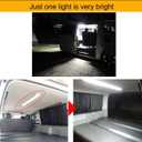 Lightronic LED Interior Light Fixture 33.9", High Light-Output Low Current Draw, 6000K Cool-White Wide Flood Beam, 12V/24V DC, On/Off Rocker Switch, Aluminum Housing for RV & Utility Vehicles, 1-Pack