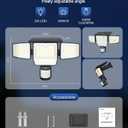 6000LM Solar Lights Outdoor, 4 Heads Motion Sensor Outdoor Lights, Solar Flood Lights for Yard House Outside Garage, IP65 Waterproof, 3 Modes, Easy Install, 2 Pack
