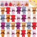 23PACK Bears Valentines Day Gifts for Kids Party Favors Classroom Bulk Kids Valentines Day Cards for School Class Non Candy Goodie Bag Stuffers Stuffed Animals Plush Toys Treats Classroom Exchange