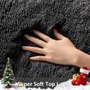 Ophanie 8x10 Black Area Rugs for Living Room, Large Shag Bedroom Carpet, Big Indoor Thick Soft Shaggy Nursery Rug, Fluffy Carpets for Boy and Girls Room Dorm Home Decor Aesthetic