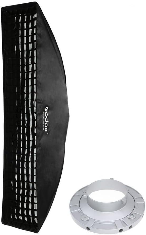 Godox 12"x47" / 30x120cm Strip Beehive Honeycomb Grid Softbox with Bowens Mount Speedring for Studio Flash Strobe Lighting