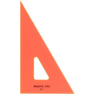 Pacific Arc Drafting Triangle, 10-inch, 30/60/90 Degrees, Orange